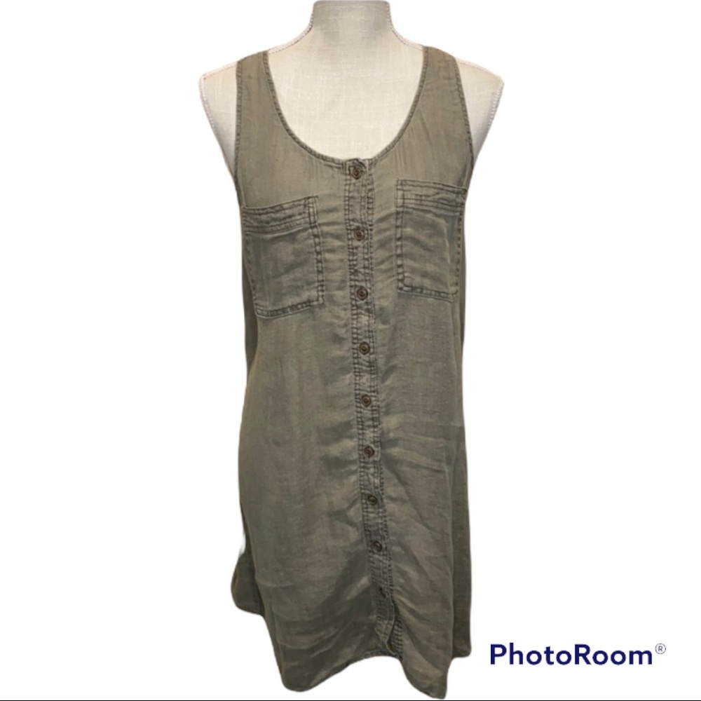 Nicole Miller 100% Linen Tunic Top